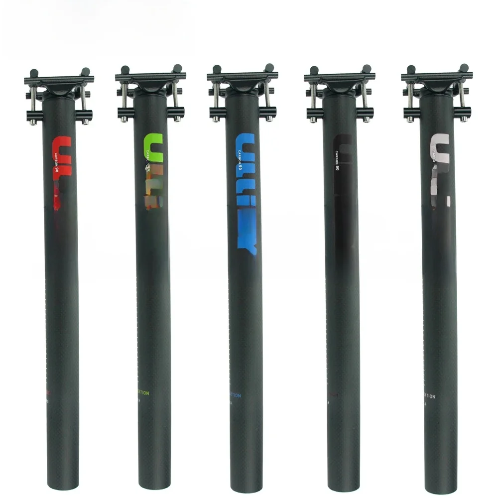 AliExpress ULLICYC Ullicyc 3K Full Carbon Fiber Seat Post Colorful Sticker Bicycle Full Carbon Seatpost 27.2/30.8/31.6/33.9/34.9mm 190g SZG40