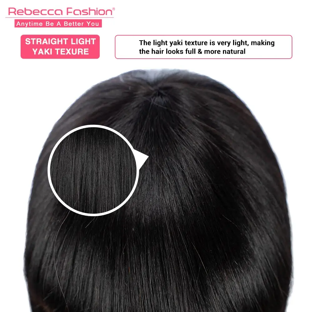 Rebecca Short Straight Human Hair Bob Wigs Brazilian Human Hair Wig with Bangs Remy Full Machine Made Wig for Women 10-14 Inches