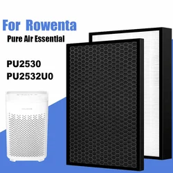 Replacement 2IN1 Active Carbon True Hepa Allergy Filter XD6220U0 Fits for PU2530 PU2532U0 Rowenta Pure Air Essential