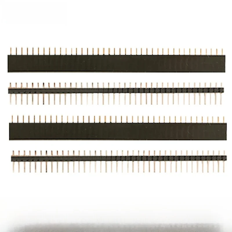 10 pièces 1x40 broches 2.54mm une rangée femelle + 10 pièces 1x40 connecteur d'en-tête de broche mâle