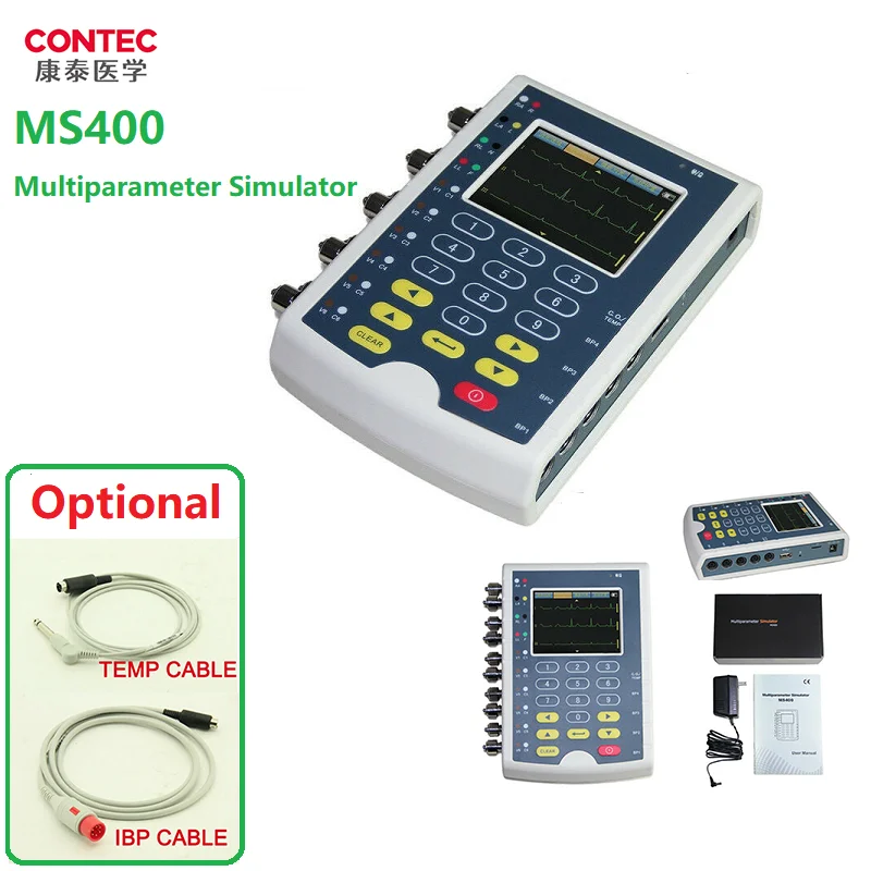 Contec Manufacturer shipping, MS400 Multi Parameter Patient Simulator ECG IBP Temperature Patient Simulator