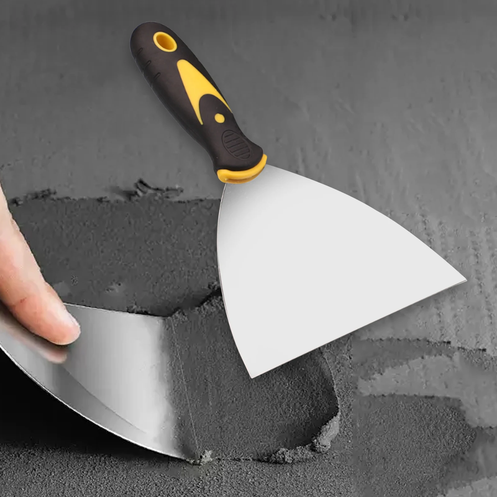 1-6Inch Stainless steel Putty Knife plastic handle Drywall Smooth Spatula for Home Improvement Construction Wall Plastering Tool