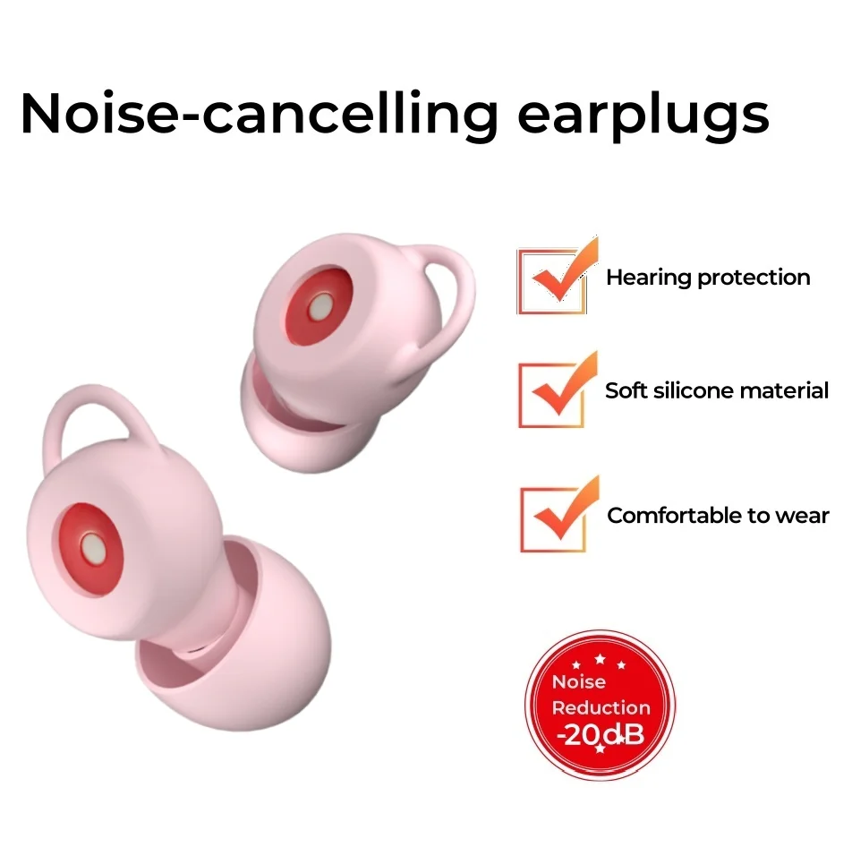 

Best Noise Reduction Silicone Earplugs Reusable Earbuds With 4 Size Earbases For Autism Kids