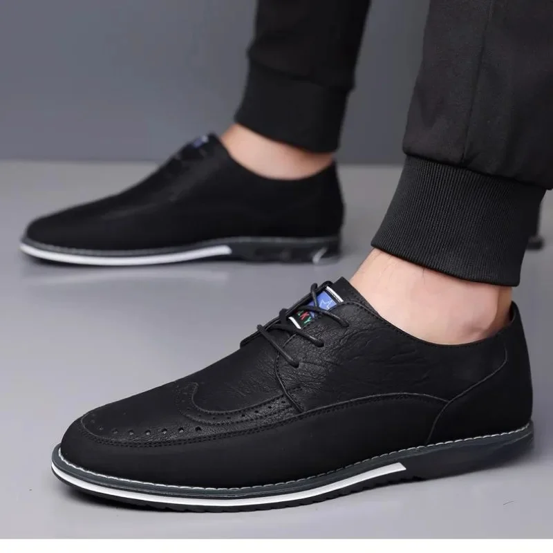 Chaussures décontractées à lacets pour hommes, grande taille, semelle rembourrée, soutien de la cheville, choix à la mode, chaussures de travail et de bureau, grande taille 50 51 52 53