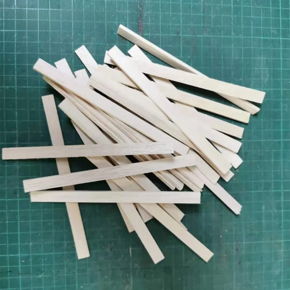 Bâton en bois de balsa naturel rectangulaire, artisanat de calcul, cheville plate pour enfant, modèle exécutif, bricolage, maison, décoration de fête de mariage, 150x10mm