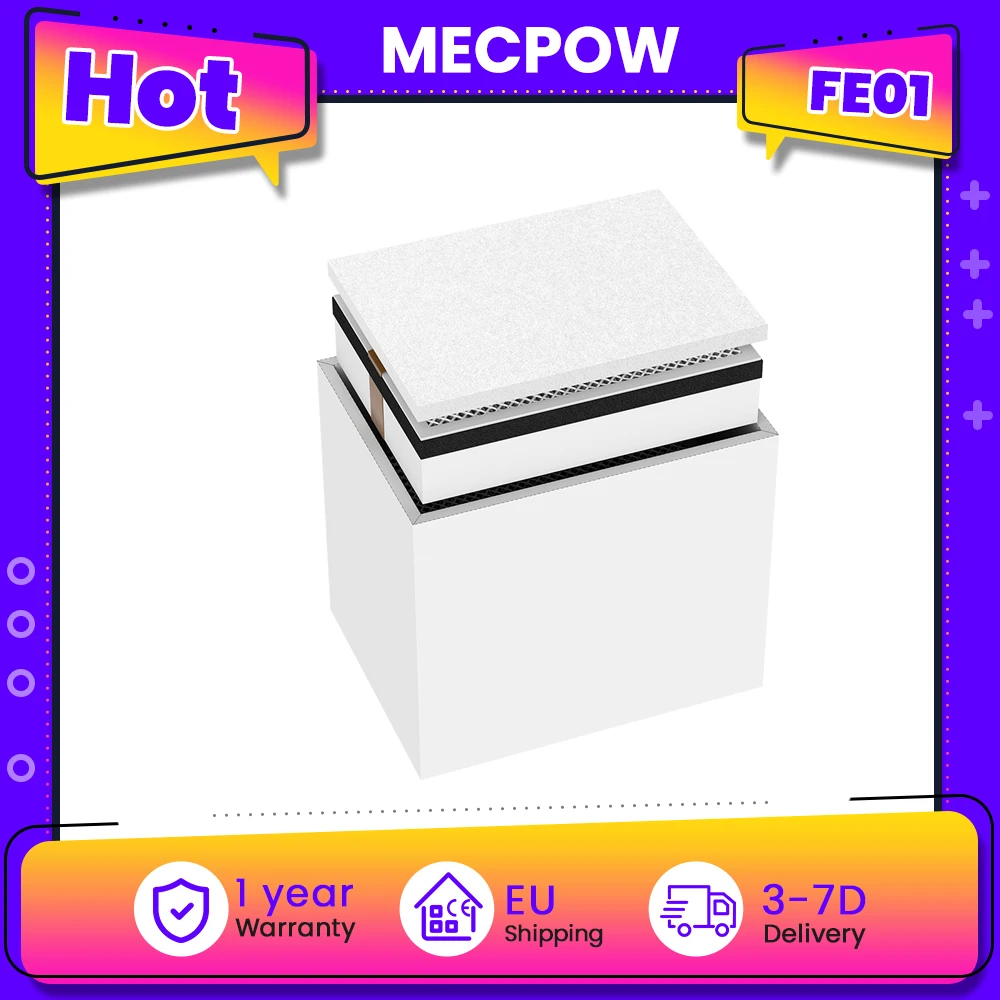 Kit de remplacement de filtre Mecpow FE01 pour extracteur de fumée Mecpow P150 avec système de filtration à 3 couches 225*178*5mm Pré-filtre Alerte de remplacement intelligente