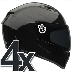 4x Saludo Motero Vss 3CM Sticker Vinilo Adhesivo para Casco Pegatinas Moto Coche Motero Motera Biker Bike Rafagas lazarillaSHOP™