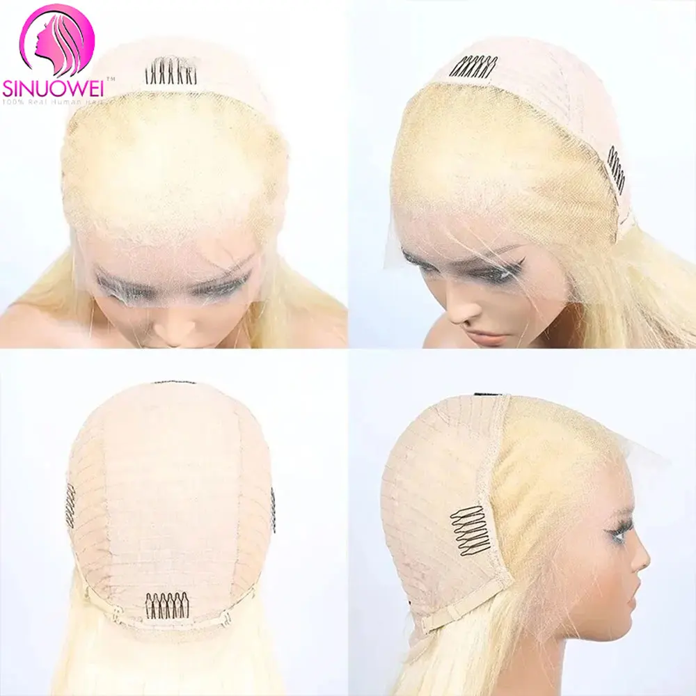 613 Blonde Bob Human Hair Wig Lace Front Wig 13x4 Lace Front Human Hair Wigs Brazilian Straight Short Bob Lace Frontal Wig 180%