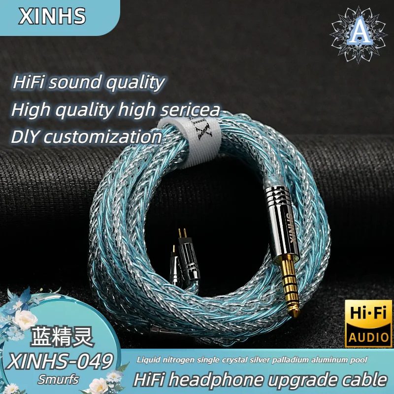 

XINHS 12 Core Smurfs Earphone Upgrade Cable DIY Adapter 0.78mm MMCX Suitable for AFUL Explorer QoA Vesper 2