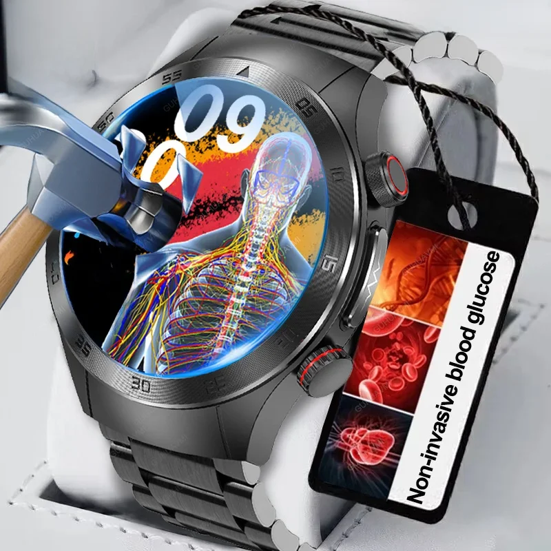 2024 neue Laser behandlung drei hohe Smartwatch Männer EKG ppg Herzfrequenz Blutzucker Health