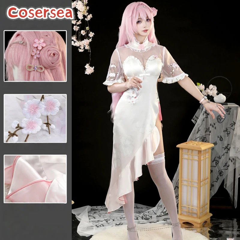 

Cosersea Dorothy Cosplay Costume NIKKE The Goddess of Victory Feast on Peachland Dorothy Cheongsam Women Dress Outfit Fullset