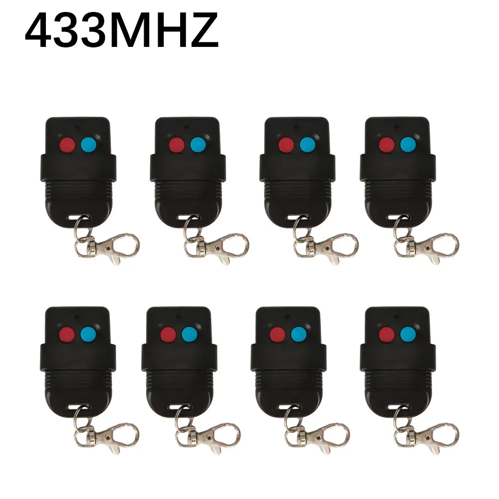8pcs 8 Dip Garage Door Opener Handheld Transmitter SMC5326 Auto Gate Control 330MHz 433MHz Garage Remote Control