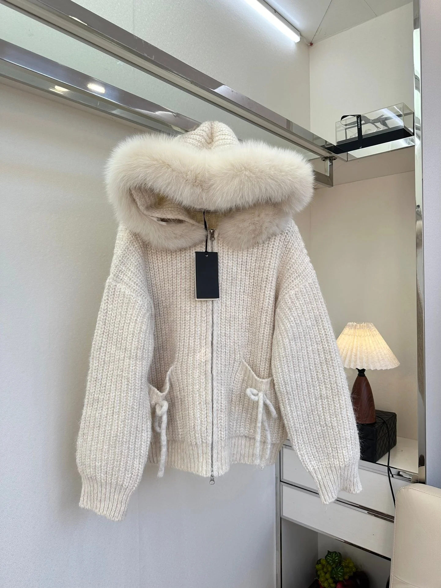 Fox Fur Hooded Coat Women Winter Luxury Jacket Warm Puffer Hoodie Fashion Outerwear White Streetwear 2024 Hot Sale Brand