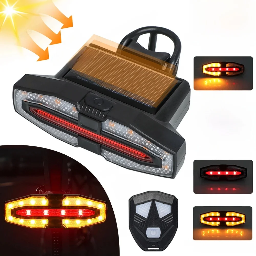 AliExpress NONE Rechargeable Bike Tail Light with Turn Signals Bicycle Rear Light Wireless Remote Control Warning Cycling Light for Night Riding