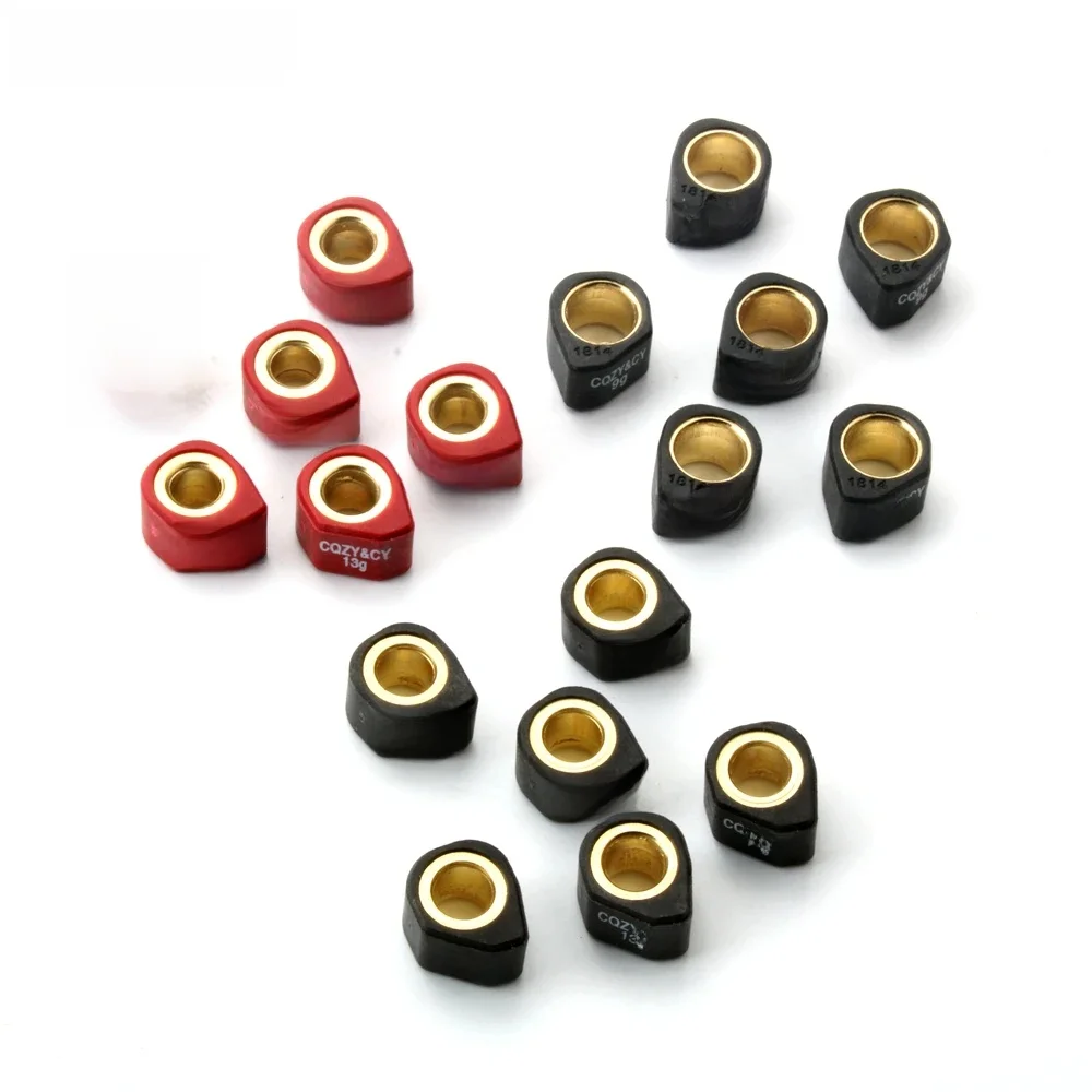 6PC GY6 125cc wyścigi zestaw rolek waga 18x14mm 9g 13g dla Baotian BT125T 152QMI 157QMJ 4-suwowy silnik skuter — zdjęcie 2