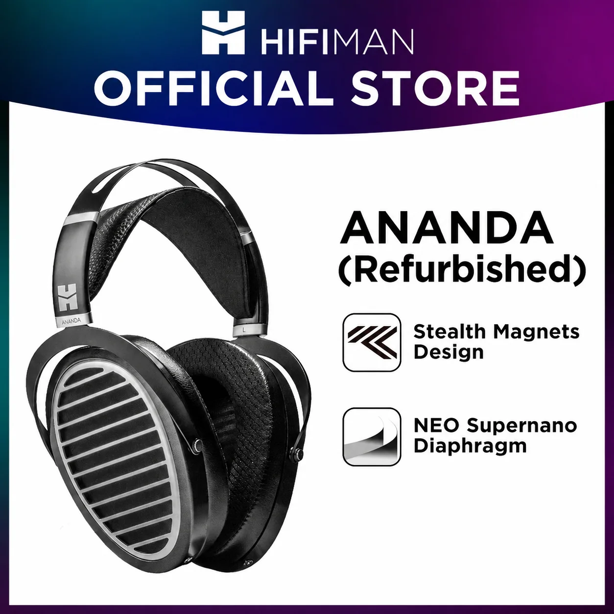 Audiophile Headphone Wired - Refurbished: HIFIMAN Ananda Stealth Magnet Version