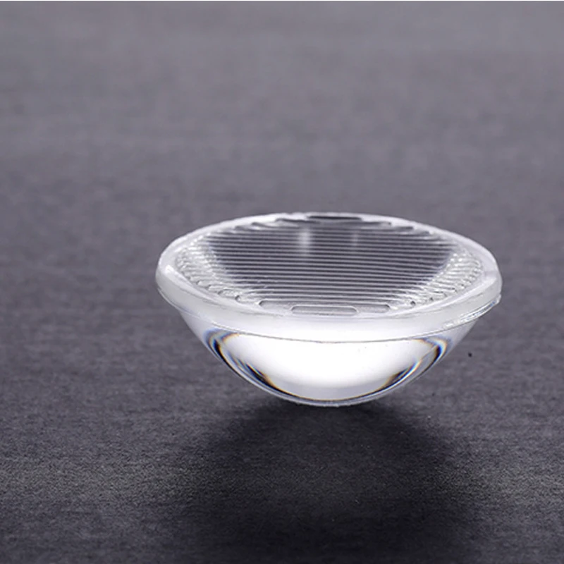 50mm diameter 21mm height striped plano-convex lens Optical high borosilicate glass headlight LED lens