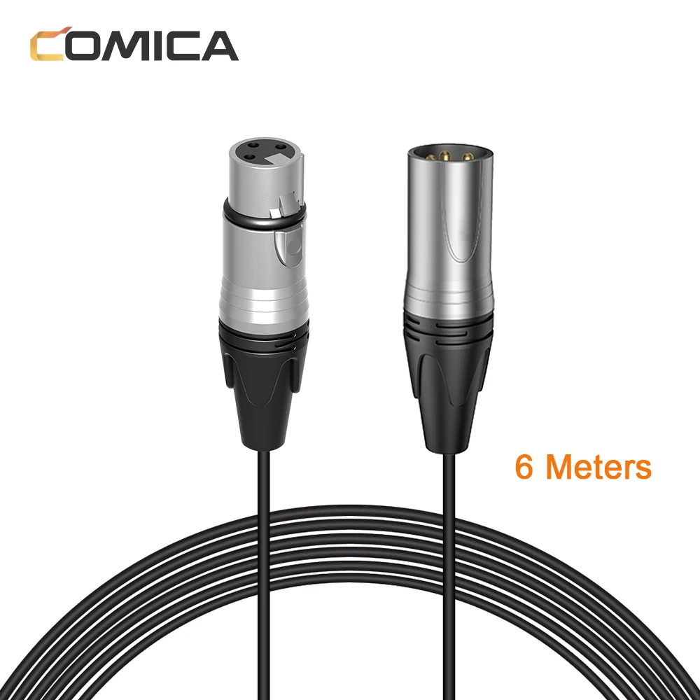 COMICA CVM DXLR XLR audiokabel, XLR-stekker naar XLR-bus, audiokabel, geluidskabel voor shotgun-microfoon, studiomicrofoon, VP2, VP3, STM01.