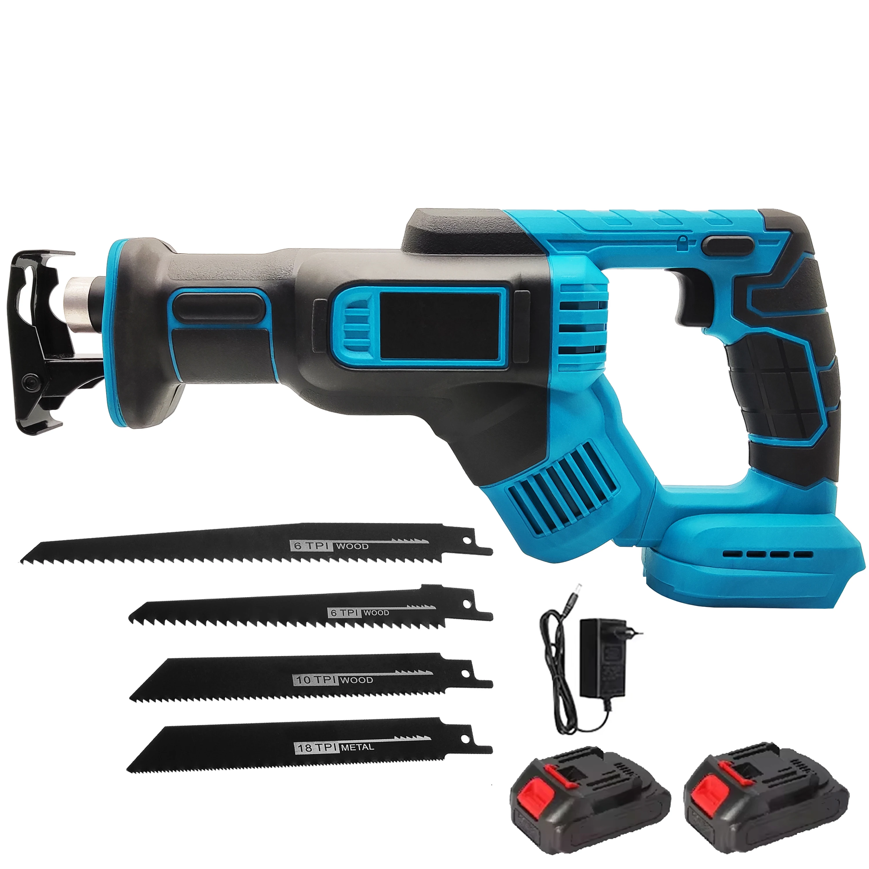 21V 300mm Draadloze Elektrische Reciprozaag Traploos Verstelbare Snelheid Metaal Hout Snijgereedschap Elektrische Zaag Voor Makita Accu