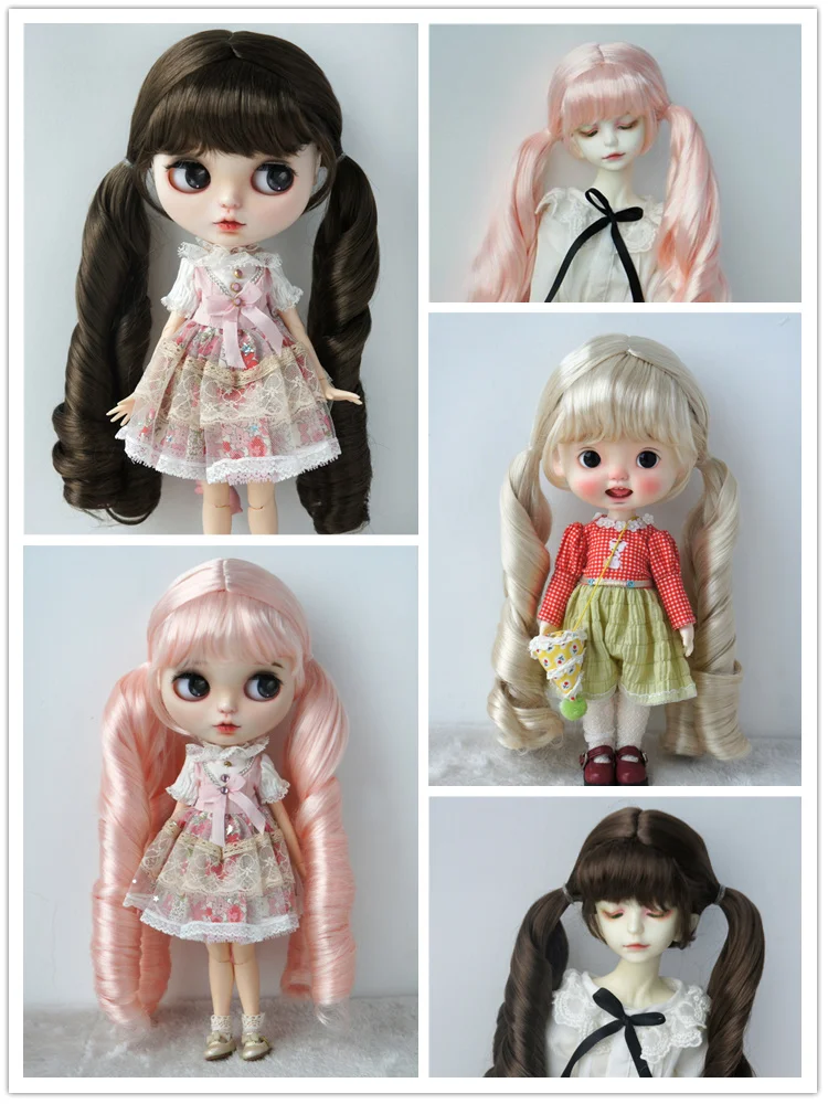 

JD330 All Sizes Pretty Synthetic Mohair BJD Wig For YOSD MSD SD Qbaby Blythe Doll From 6-7 inch to 10-11 inch Hair Accessories