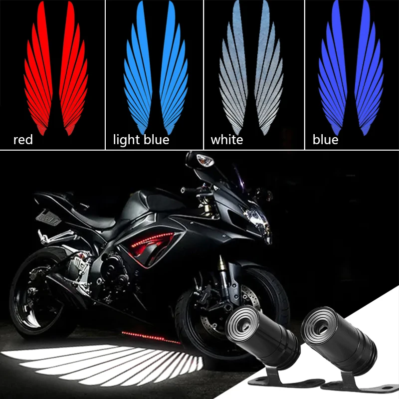 LED Willkommen Licht Für Motorrad Engel Flügel Projektion Lichter Motorrad Modifizierte Dekorative Licht Flügel Laser Lichter