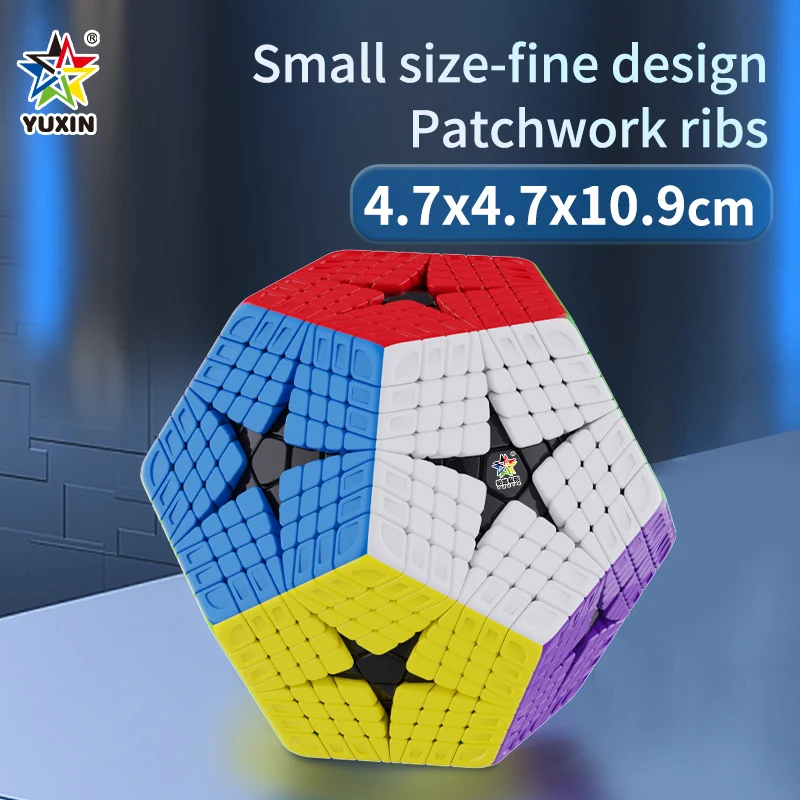 YUXIN Huanglong 8x8 Megaminx Cube de vitesse Yuxin magnétique sans autocollant Cube magique Profession Puzzle jouets enfants cadeau