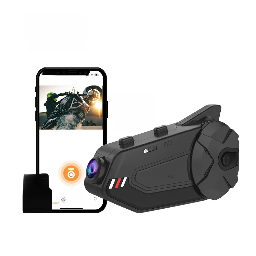 Freedconn R1Plus Bluetooth Motorrad Intercom Helm Headset Wifi APP Lautsprecher Kopfhörer Motorrad Interphone Motor Dash Cam Dvr