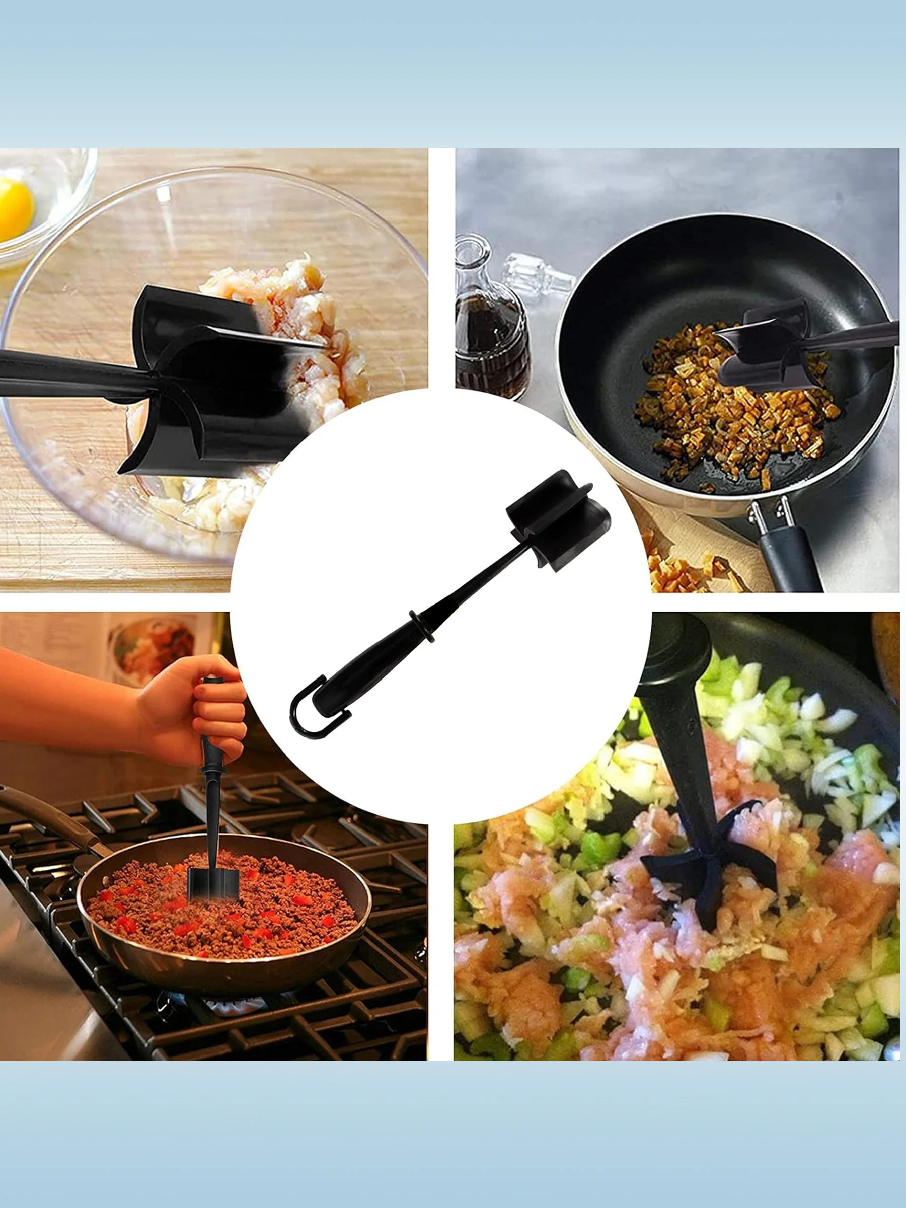 

4 шт., случайные цвета, высококачественная термостойкая машина для мяса, эффективный инструмент для дробления гамбургеров, дизайн с пятью лезвиями, подходит для