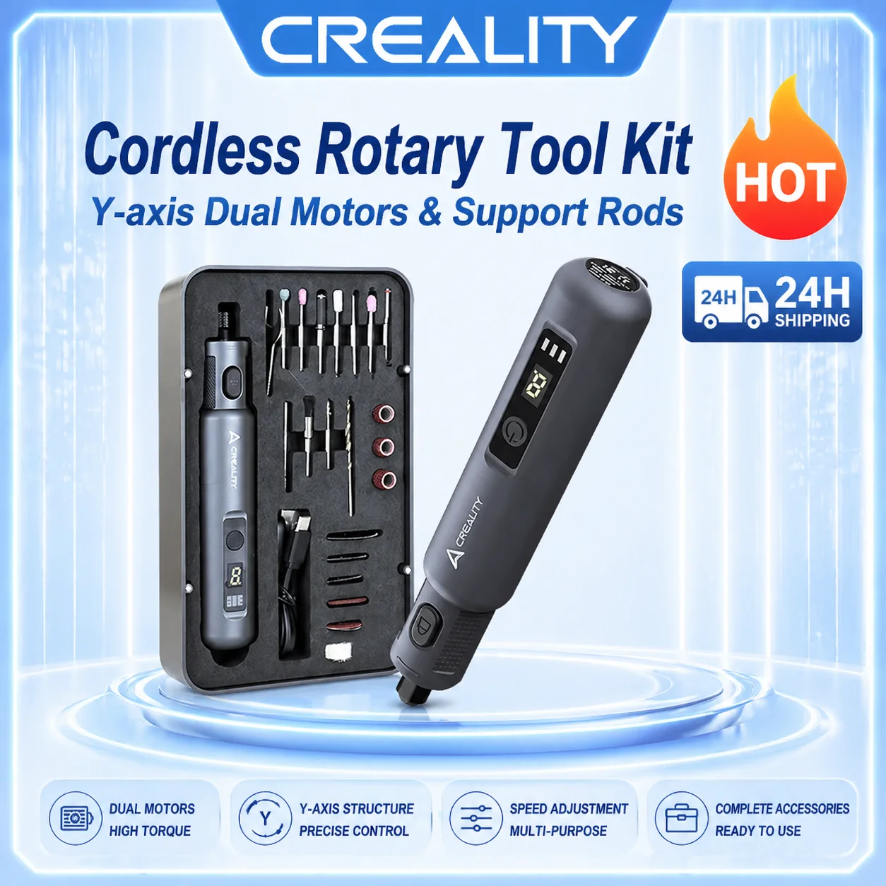 3D Printing Grinder - Kit de Herramienta Rotatoria Inalámbrica Creality,