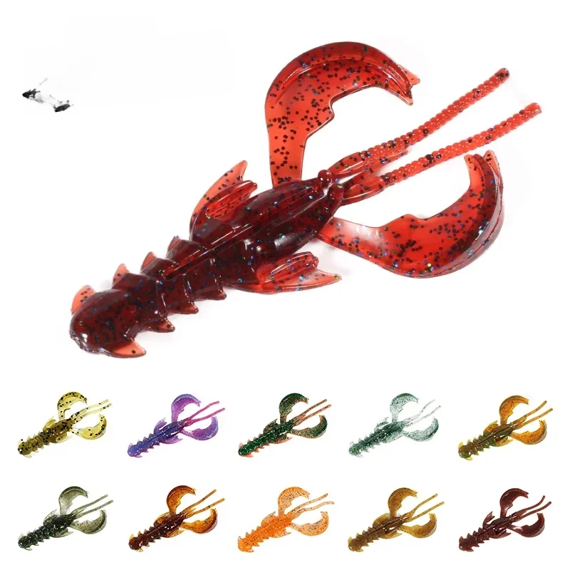 Leurres fous supercontinent 65mm/10 pièces 40mm/20 pièces leurre souple leurres de pêche crevettes homard leurre en plastique souple leurres de pêche
