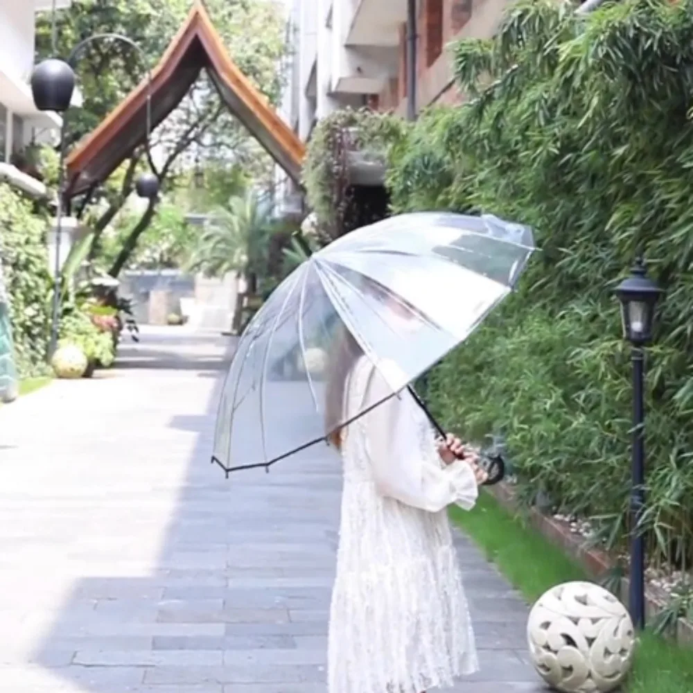 1+1 Strong and Durable Clear Transparent Automatic Large Rain Umbrella Luxury 16K Premium Salda