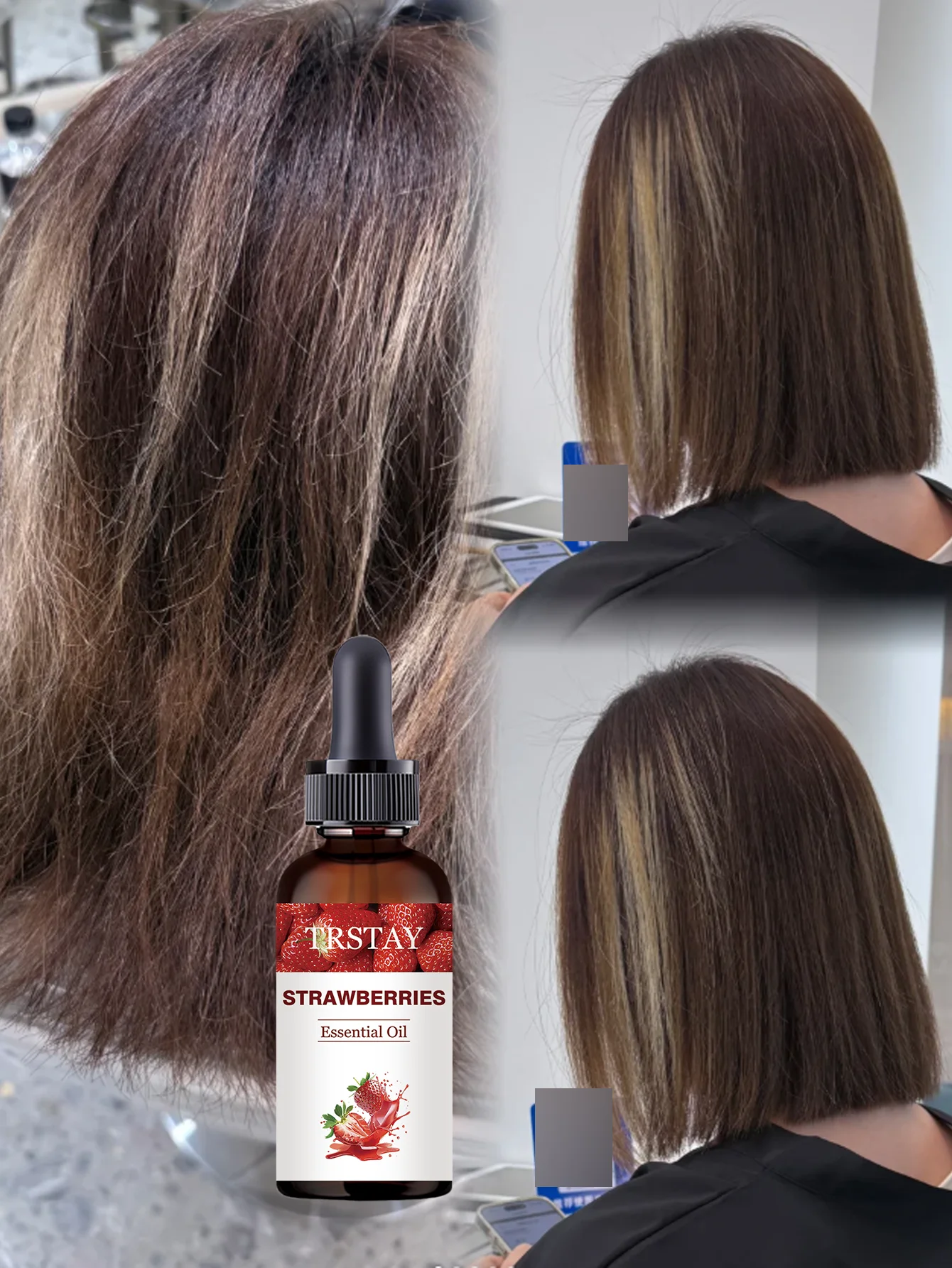 Moisturizing Rose Essential Oil with Natural Rose Extracts for Silky Shiny Hair Deep Hydration Nourishment Improves Dull Hair Co - Image 3