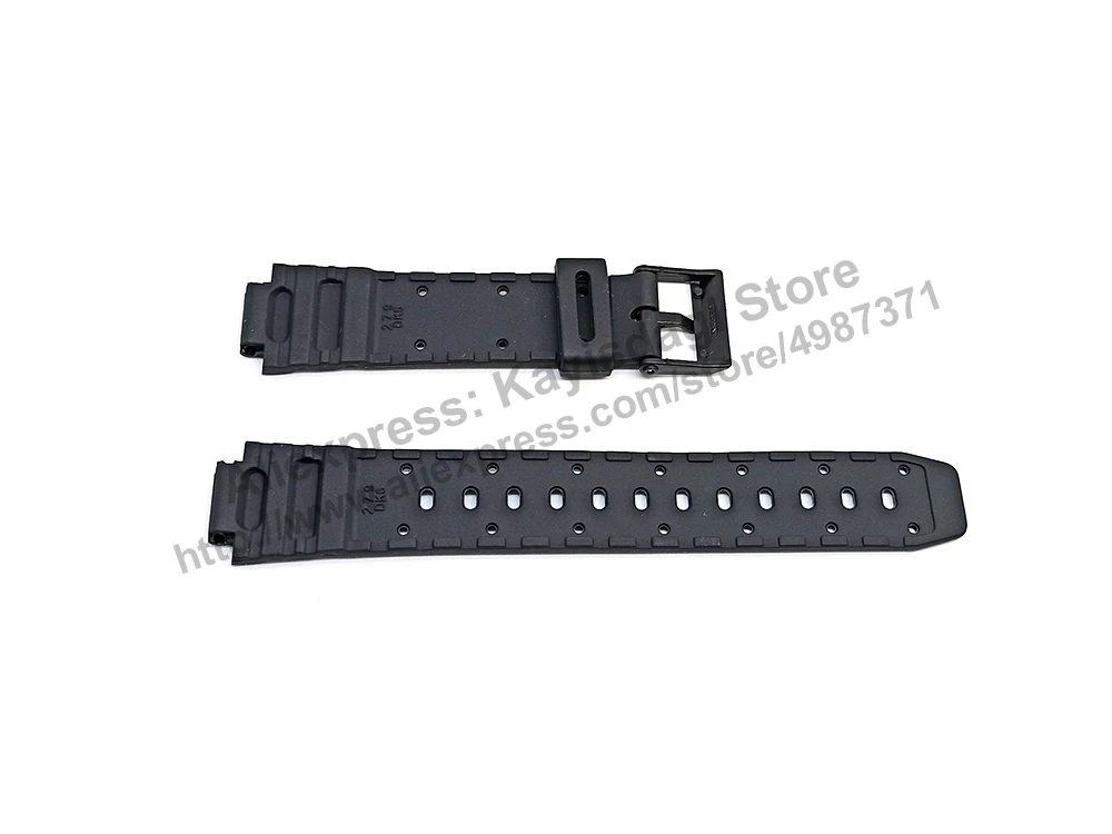 14mm Black Rubber Watch Band / Strap Compatible for Casio AE-30W , DBW-32G , STR-1000 , TGW-10 , TRW-10 , TRW-11 , W-60U