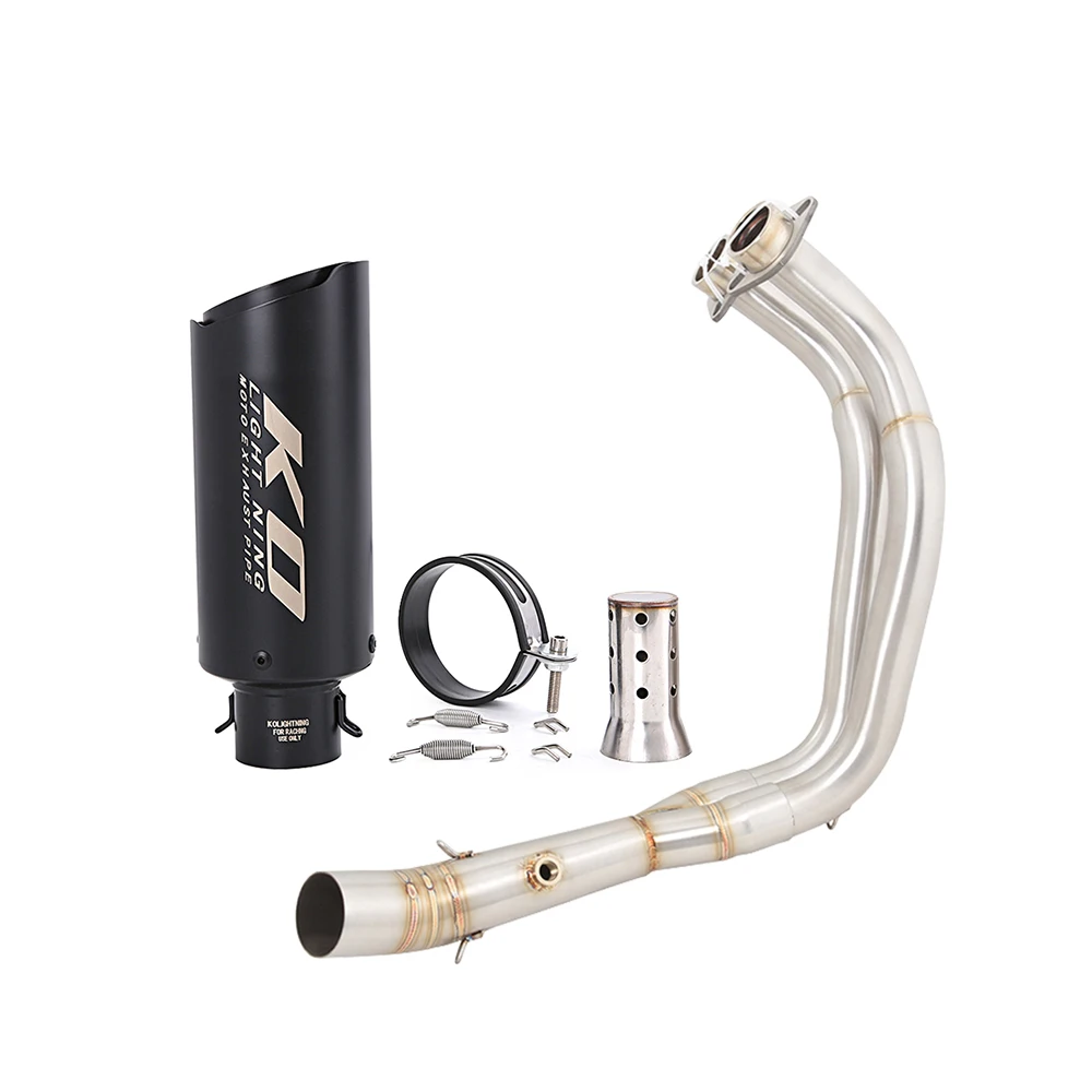 Motorcycle Full Exhaust System Header Pipe Stainless Steel Muffler For YAMAHA YZF-R7 2021-2025 MT07 FZ07 2014-2024 4