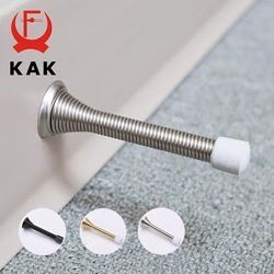 KAK 2 Pieces Door Stopper Wall Protections Anti-choc Spring Steel Door Holder Easy Installation Damper Buffer Door Stop Hardware