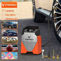 ETENWOLF ZEPHYR S3 Portable Tire Inflator 100% Duty Cycle 160 PSI Car Air Compressor 7800mAh For Cars Motorcycles Balls (New)