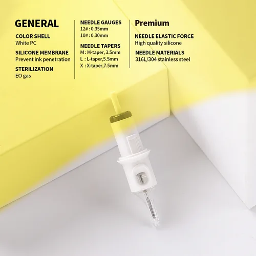 Imagen 2 del producto Cartuchos de tatuaje agujas originales, venta al por mayor, enlace especial, grado de aviación, 20 piezas, RL (revestimiento redondo) para máquina de pluma de pistola