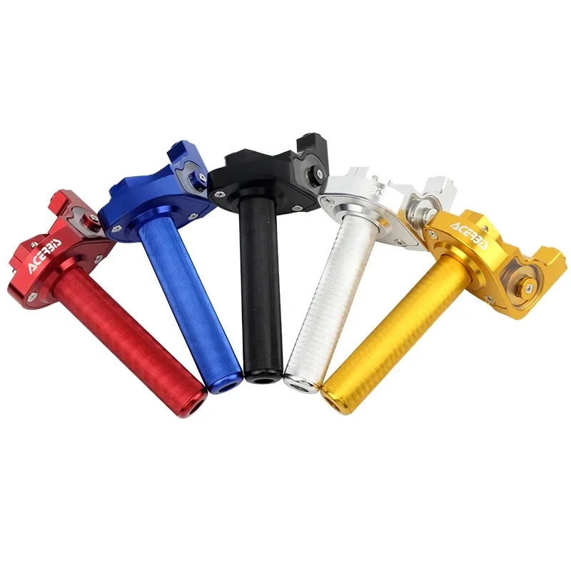 Poignée d'accélérateur universelle en aluminium CNC pour moto, 22mm, Twister rapide avec câble d'accélérateur pour 50 110 125 250cc