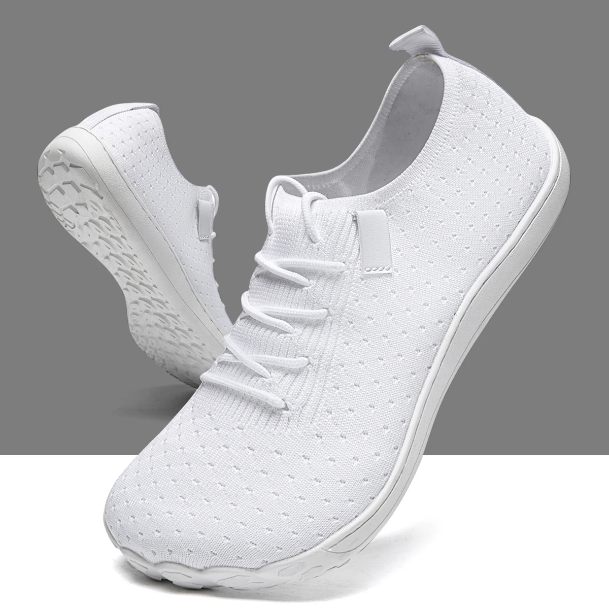 

Women's Barefoot Walking Shoes, Lightweight Knit Minimalist Sneakers, Wide Toe Box Zero Drop Shoes, Breathable Lace Up Casual At