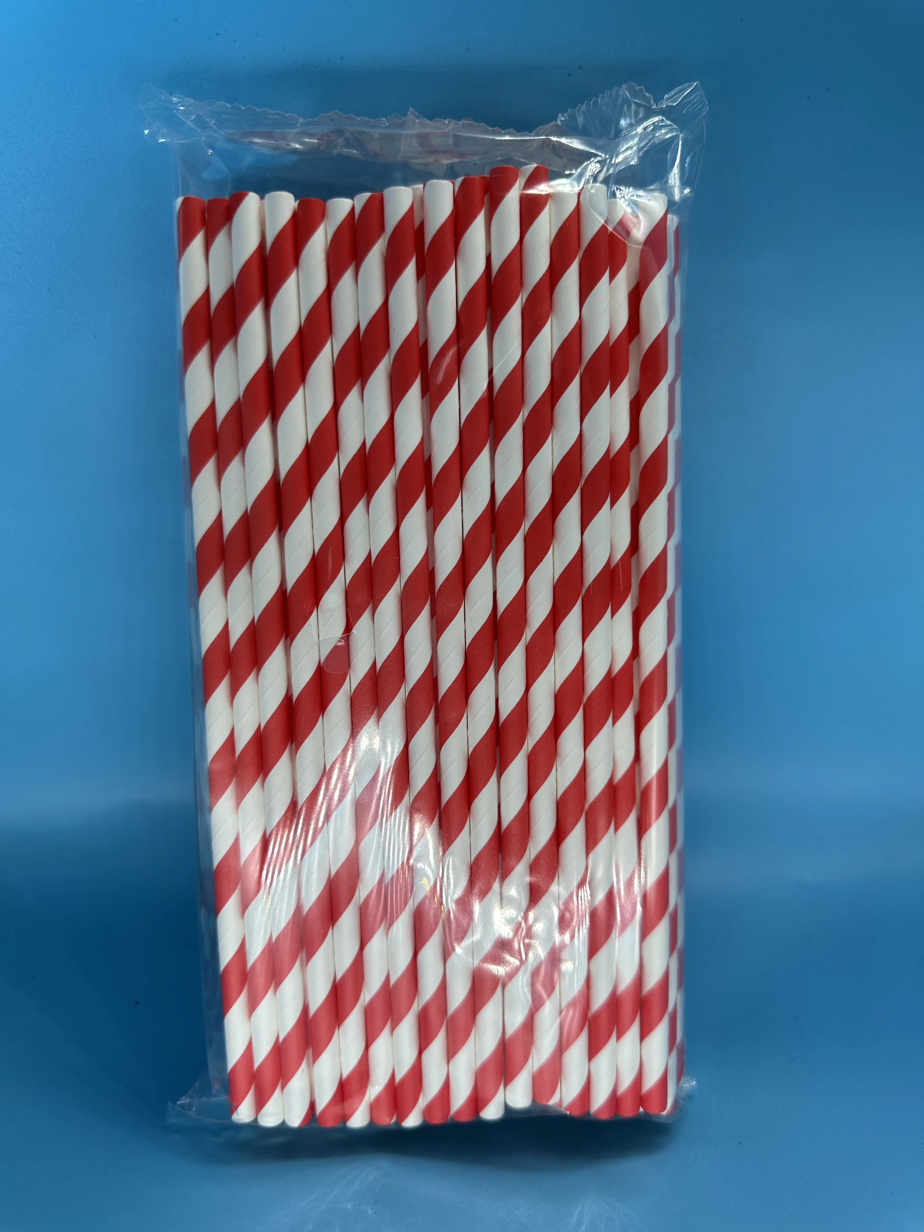 10,000 Straws - Wild Red and White Striped Paper Straws - Disposable Juice Party Super Companions