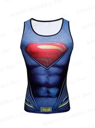 2024New Summer Hot Sale Marvel Superhero Kent Boy Vest3D Printed Blue Sports Top KID/Adult Quick-Drying Anime Sports Street Vest