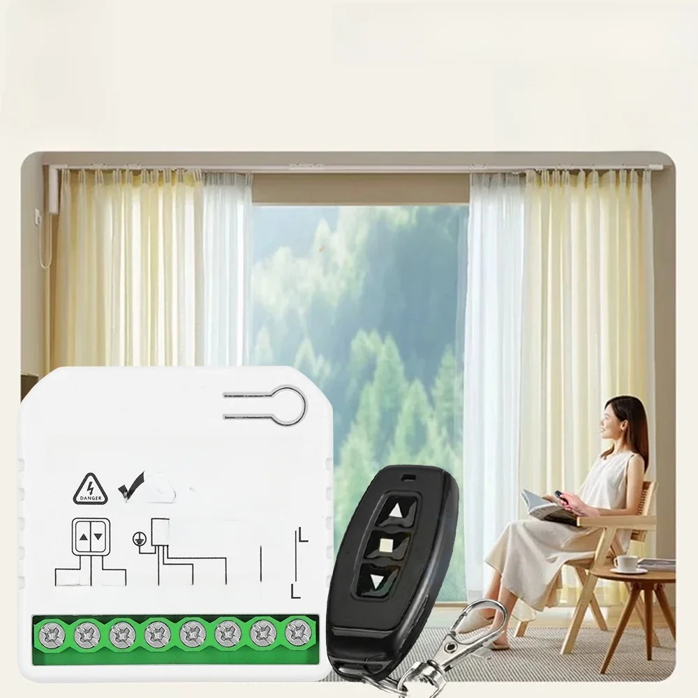 Uniwersalny pilot zdalnego sterowania RF433Mhz WiFi Tuya SmartLife GoogleHome Alexa, przełącznik do rolet i zasłon do sypialni, elektryczna roleta. — zdjęcie produktu 7