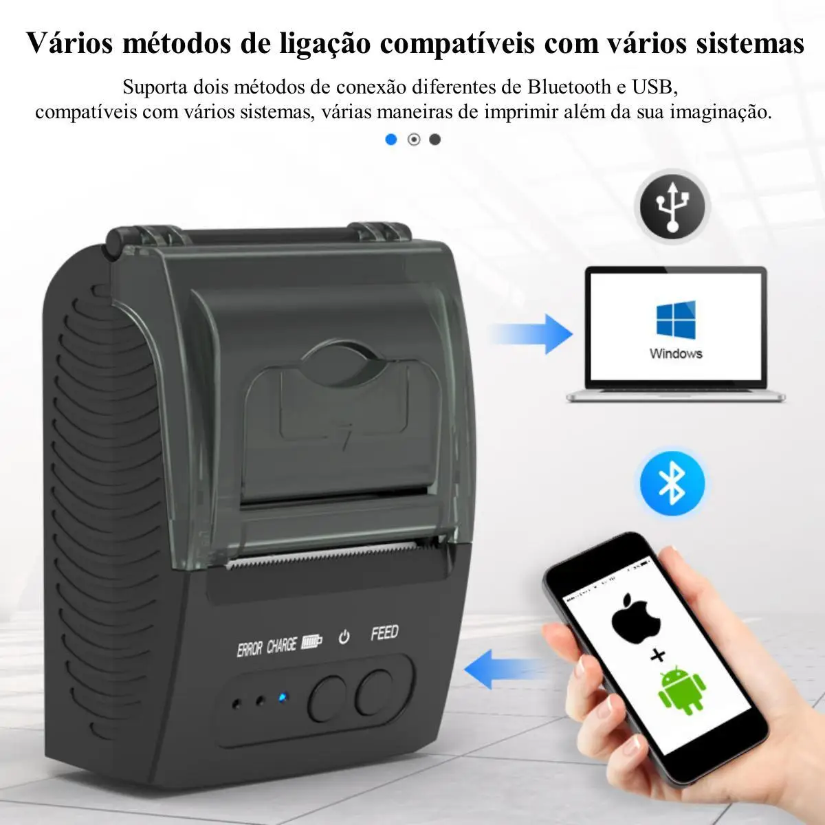 58mm Wireless Bluetooth Barcode Portable Thermal Printer