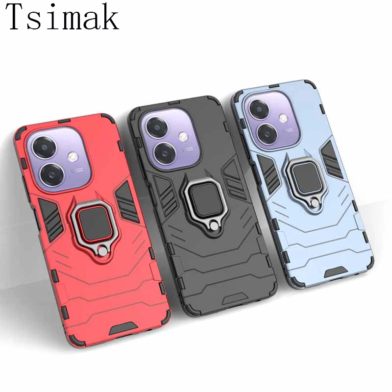 Fundas For Oppo A40 A 40 4G Case Shockproof Armor Holder Back Coque for OPPO A40 A40m A60 A80 A3 A3X CPH2669 5G Phone Cover