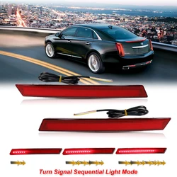 For Cadillac XTS Bumper Reflector Lights,Function as Tail/Brake, Turn Signal Lights & Rear Fog Lamps 2013-2017