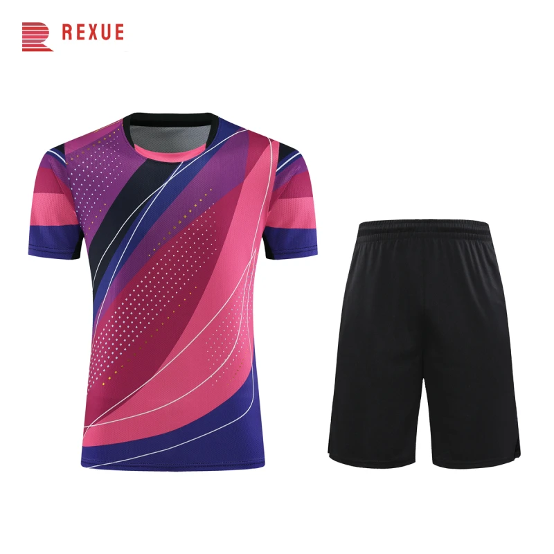 

New Badminton Tennis T-Shirt Shorts Set Men Women Tennis Table Ping Pong Training Wear Kids Outdoor Running Breathable Set 2pcs