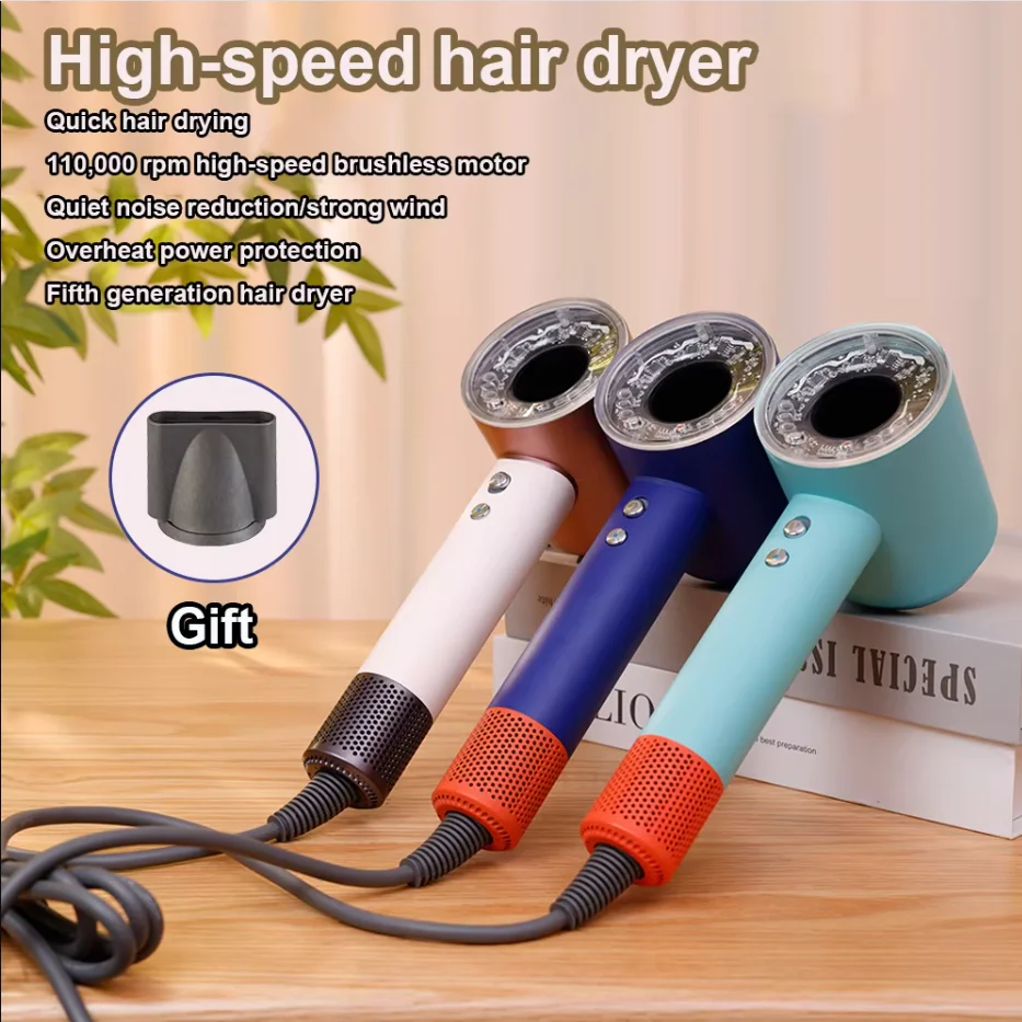 

1200W Hair Dryer Professional Ionic Hair Dryer Fast Drying Low Noise Blow Dryer with Concentrator Nozzle Lightweight and qui