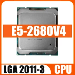 Used XEON E5 2680V4 CPU Processor 14 Core 2.40GHZ 35MB L3 Cache 120W SR2N7 LGA 2011-3 Support X99 Motherboard E5-2680V4