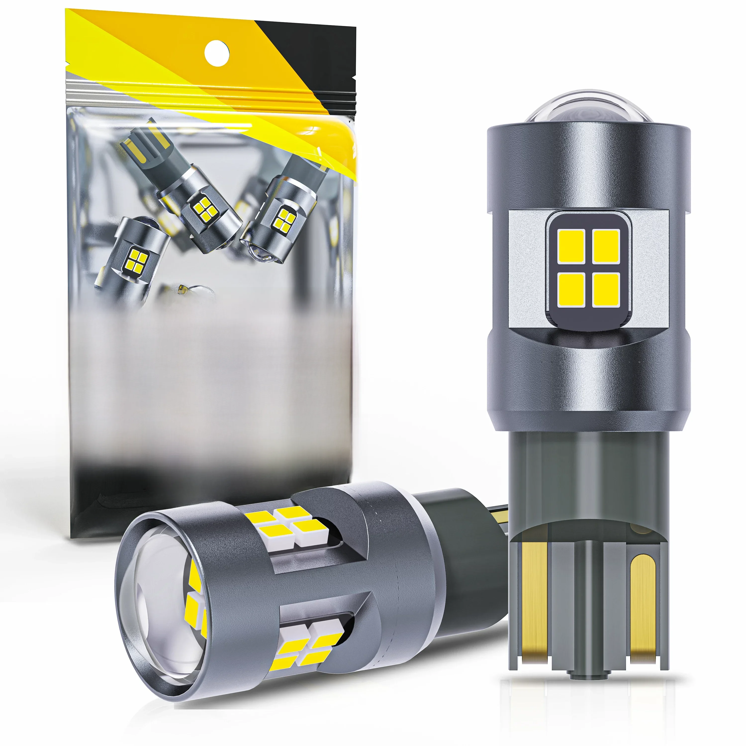 2X Led T10 W5W Bulbs 2016SMD Canbus No Error Red License Plate Light Car Interior Dome Side Marker Reading Lamp 12V White 6000K