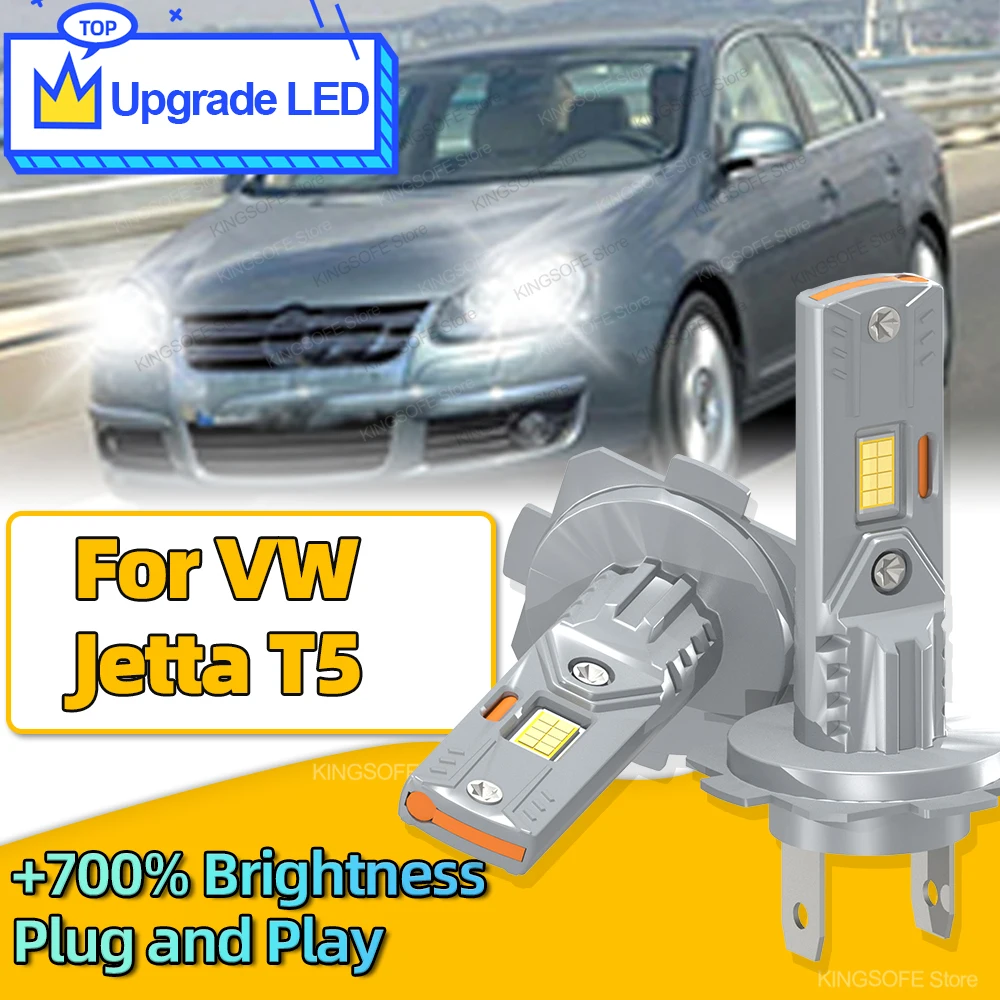 

2x 6000K Super Bright White Light H7 LED Headlight Bulb 30000LM LED Car Light Upgrade CHip For VW Jetta T5 Plug and Play
